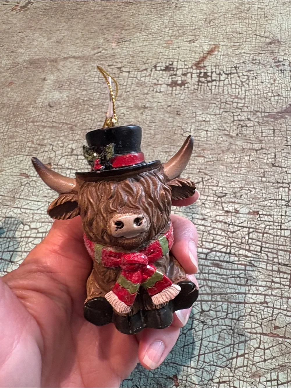 Ohio Farm Bureau 2025 Highland Cow Christmas Ornaments Set of 2